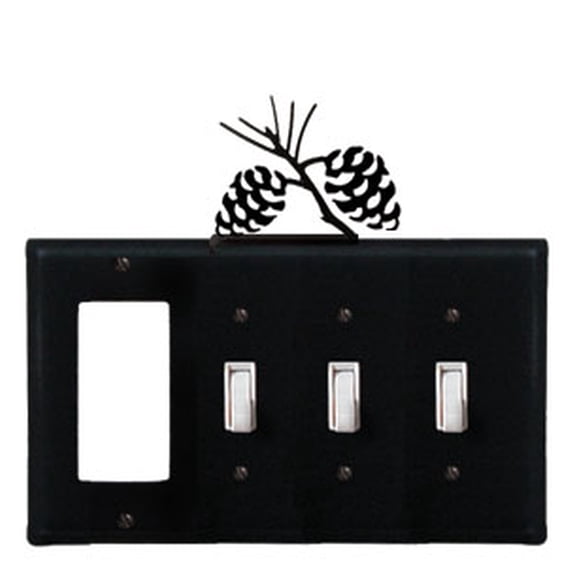 Pinecone Single GFI CUSTOM Product Triple Switch Cover