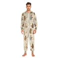 thumbnail image 3 of FORMRS Onesies Pajama for Adults Unisex Hoodie Winter Jumpsuit One Piece Sleepwear, Sizes S-2XL, Musical Animals Pattern, 3 of 7