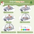 thumbnail image 2 of Babyeap Baby Play Gym Mat,Baby Play Activity Mat with 5 Detachable Toys and 30Ocean Ball,Newborn Infant Baby Essentials Gift,Gray, 2 of 7