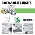 thumbnail image 5 of TT FLEX Service Tee Stop Valve, 1/2 Inch x 1/2 Inch x 1/4 Inch, 1/4 Turn, Compression Service Stop Fitting, Water Valve Shut Off, Push-to-Connect, PEX, Copper, CPVC, PE-RT, 5 of 5