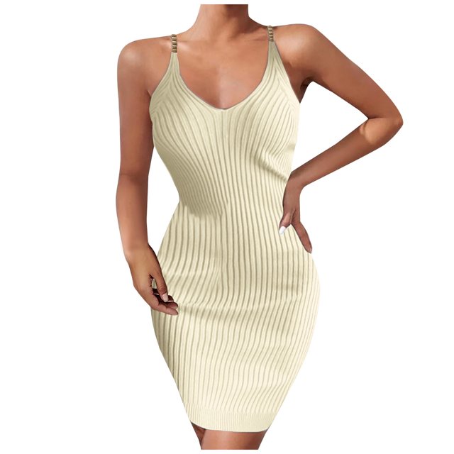 Robe Moulante pour Femmes Aguichant Col en V Bretelles Spaghetti Robe Enveloppante Solide Décontractée Ajustée Été Fête Boîte de Nuit Mini Robe