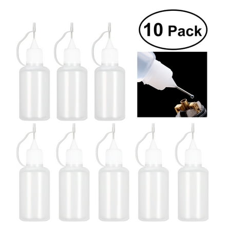 

NUOLUX 10Pcs 30ml Needle Tip Bottle Applicator DIY Quilling Tool Precision Bottle (White)