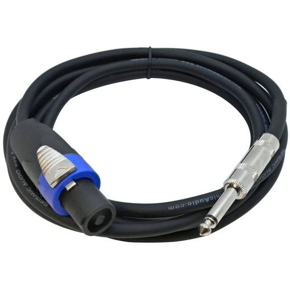 Seismic Audio 10 Foot Speakon to 1/4" TS Speaker Cable 16 AWG 100 Percent Copper Conductors - SA16SQ10