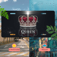 thumbnail image 5 of 1 Pcs 2D Flat License Plate Covers & Frames, Queen For Decorative Front, Waterproof For Decoration Aluminum License Plate Covers & Frames Cover For Men Women, 12" X 6", 5 of 7