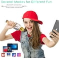 thumbnail image 7 of Fitfirst Wireless Bluetooth Karaoke Microphone for Kids, 5-in-1 Portable Handheld Karaoke Mic Speaker Player Recorder with Adjustable Remix FM Radio for Girls Boys Teens Birthday(Gold), 7 of 7