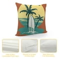 thumbnail image 4 of COMIO Sport Passion Surfing Vintage Surfboard Sunset Palm Tree Ocean Wave Summer Beach Throw Pillow Cover,Pillowcase,Surfing Gifts,Gifts for Sport Lovers,Coastal Beach House Decor, 4 of 5