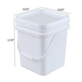 thumbnail image 2 of Ponpong 5 Gallon Plastic Bucket with Handles, 4 Pack Storage Container Pails with Lid, White, 2 of 7