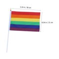 thumbnail image 2 of KAKOWELY 20 banderas arcoíris portátiles, banderas arcoíris del orgullo gay, banderas LGBT, pequeñas banderas arcoíris para desfiles., 2 of 4