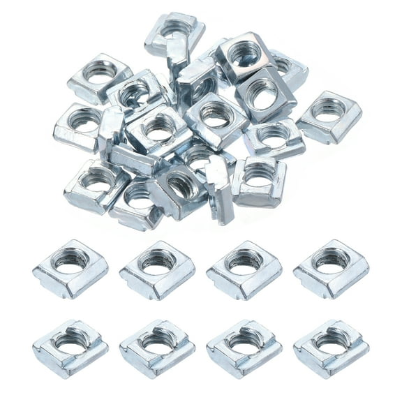 Uxcell 25Pcs M6 T Nuts Tee Sliding Slot Nuts T-Slot Nut for 2020 Series