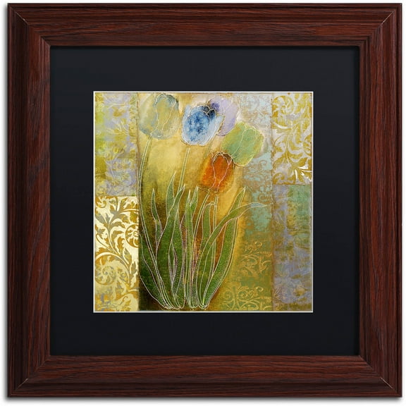 Trademark Fine Art "Emily I" Canvas Art by Color Bakery Black Matte, Wood Frame