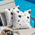 thumbnail image 4 of Fragments Puzzles Art Throw Pillow Cover Colorful Dot Art Cotton Linen Cushion Cover Throw Pillow Case with Invisible Zipper for Couch Sofa Bed Chair Car 16x16 Inch, 4 of 14
