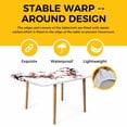 thumbnail image 4 of Red Spring Floral Table Cloths for 6 Foot Rectangle Tables, Birds Branches Watercolor Flowers Patio Waterproof Elastic Fitted Tablecloths, Washable Rectangular Table Cover for Camping, 4 of 8