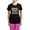 With Pink Pant, variant on CafePress - Authenticblack Pajamas - Women's Short Sleeve Print T-Shirt and Pants Dark Cotton Pajama Set