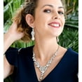 thumbnail image 3 of Silver Jewelry Set, Crystal Necklace, Alloy Elegant Bridal Jewelry Set with Imitation Crystal Embellishment not Easy to Deform or Wear to Increases the Decorative Effect and Brightens Your Eyes, 3 of 7