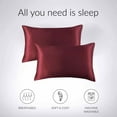 thumbnail image 3 of Ramiter 2PCS Standard Size (20x26 inches) Satin Pillow Covers With Envelope Closure compatible with Machine Washable Silk Pillowcase, 3 of 5