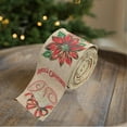 thumbnail image 1 of Composite Fashion Linen Christmas Ribbon Boutique Ribbon Decoration Christmas Tree Printing Ribbon 2m, 1 of 3