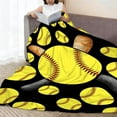 thumbnail image 5 of Yibo Baseball Blanket Flannel Soft and Comfortable Anti-static Bed Sofa Blanket, 5 of 7