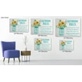 thumbnail image 4 of Farmhouse Bathroom Decor Wall Art -Funny Bathroom Rules Sign Canvas Print Picture For Rustic Home Decor, Rustic Style Painting, Framed Poster Sunflower Artwork For Country Room Wall Decor 12x18, 4 of 5