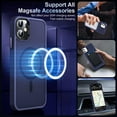 thumbnail image 6 of Entronix Magnetic Case for Apple iPhone 11 with Screen Protector & Camera Lens Glass, Navy, 6 of 6
