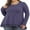03 Purple Gray, variant on Cueply Womens Plus Size Tops Long Sleeve Shirts Crewneck Lace Tunic Blouses XL-4XL