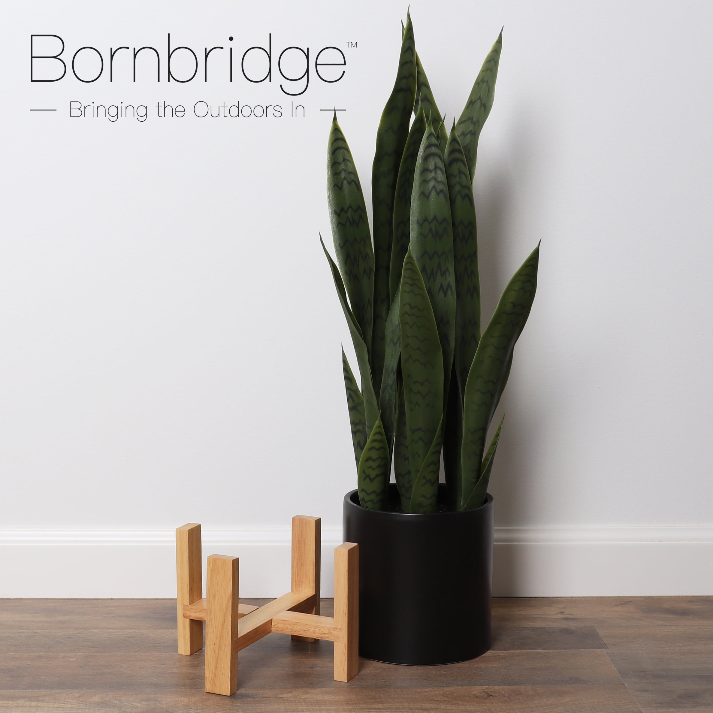 Green Morrow Artificial Tabletop Snake Plant