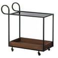 thumbnail image 3 of Metal Wine Bar Serving Cart with Rolling Wheels and Handles for Dining, Living room or Entryway, 3 of 7