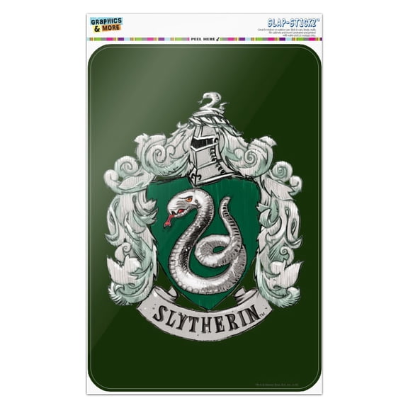 Harry Potter Slytherin Painted Crest Home Business Office Sign