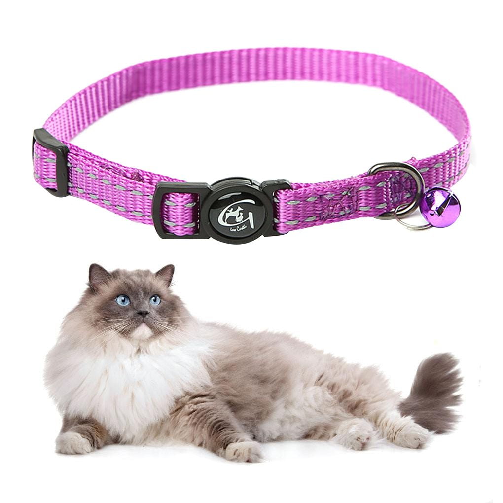 Reflective Cat Collar with Bell Nylon Pet Neck Belt Collar Strip Puppy