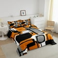 thumbnail image 3 of Erosebridal Geometric Sqare Bedding King Comforter Set,Abstract Artwork Bedding Sets King with Comforter,Rectangle Decor,Reversible,Lightweight,3-Piece, 3 of 8