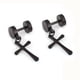 thumbnail image 3 of Pendiente de barra colgante cruzado Yuyangstore acero inoxidable unisex 16G, 3 of 6