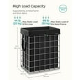 thumbnail image 4 of SONGMICS Laundry Hamper, 23.8 Gal. (90L) Laundry Basket, Collapsible Clothes Hamper, Removable and Washable Liner, Metal Wire Frame, for Bedroom Bathroom, Silver and Classic Black, 4 of 6