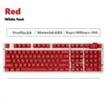 thumbnail image 3 of 108 Keys Set Keycaps for Mechanical Keyboard - Red White Letters, 450x110x15mm, 3 of 6