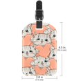 thumbnail image 6 of Square 2Pack PU Leather Cat Cruise Luggage Tag with Privacy Cover and Name ID Tag for Travel Handbags Backpacks Luggage Tags, 6 of 6