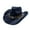 Navy Blue, variant on jiaroswwei Cowboy Hat Classic Vintage Braided Curled Edge Wide Brim Men Sun Hat Outdoor Hat
