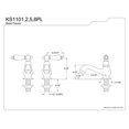 thumbnail image 2 of Kingston Brass Heritage Twin Handle Basin Faucet Set, 2 of 2