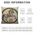 thumbnail image 6 of COMIO  Throw Pillow Cushion Covers Set Pack of 2 Pcs - Luxury Horse Modern Style Couch Sofa Pillow Cover for Living Room Bedroom (White), 6 of 6