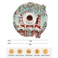 thumbnail image 6 of 13 Inch Round Placemats Set of 6, Turquoise Christmas Non Slip Heat Insulation PP Table Mats, Gnomes Xmas Tree Poinsettia Eucalyptus Washable Place Mats for Kitchen Dining Party Table Decor, 6 of 7