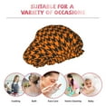 thumbnail image 6 of KLL Black And Orange Houndstooth Pattern Shower Cap & Bath Cap for Women,Reversible Oversized Waterproof Shower Caps for all Hair Lengths,Elastic Reusable Bathing Hair Cap, 6 of 6
