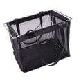 thumbnail image 2 of Cesta de picnic, bolsa de compras, cesta de malla reutilizable negra de gran ventilación, plegable para acampar al libre, playa, lavandería,, 2 of 8