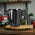 thumbnail image 1 of Taza de café tipo revólver. Taza de cerámica original y moderna para hombre. Taza de café y té de cerámica con asa en forma de revólver para hombre, 1 of 5