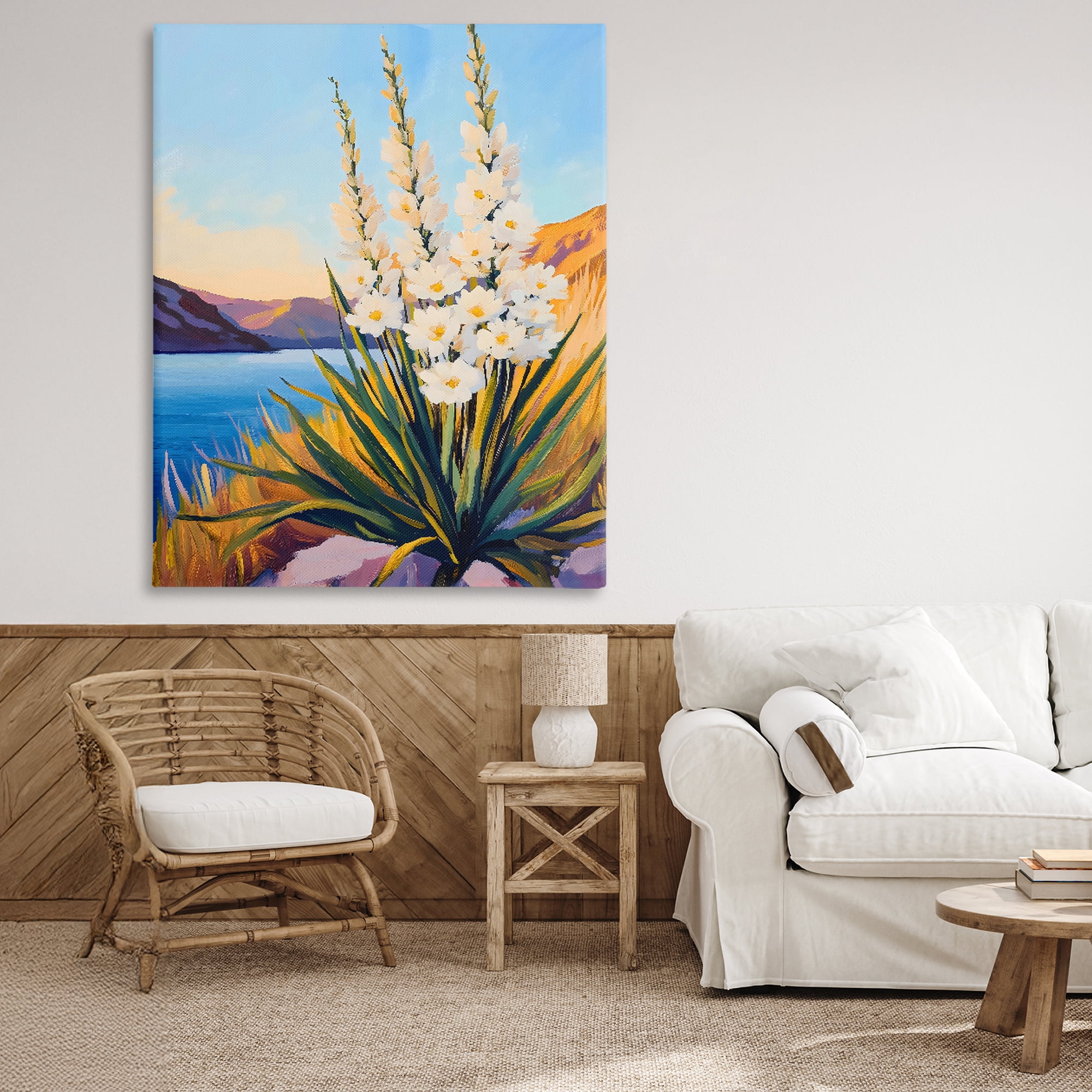 Stupell Industries Yucca in Bloom By The Lake Canvas Wall Art, design by The Prints Vibe