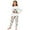 White, variant on Girls 67 Print Pajamas Set Outfits Sleepwear Tops And Pants Set Clothes