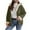 Army Green(Solid), variant on Coorders Women's Flannel Zipper Jacket Coat With Pockets, Heavyweight Womens Outwear Winter Hooded Coats ,Plus Army Green,Size XL