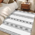thumbnail image 4 of 3'x5' Area Rugs, Black Geometric Indoor Outdoor Area Rug for Living Room Bedroom, Boho Lines White Modern Abstract Art Washable Bathroom Rugs Kitchen Floor Carpet Mats Home Decor Aesthetic, 4 of 8
