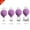 4PCS-Purple, variant on Rubber Head Glass Vacuum Cupping Chinese Therapy Set Hijab Jars AntiCellulite Suction Cups Massage Body Health Massager For Face