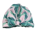 thumbnail image 1 of Bearachild Gorros de baño para ducha Estampado de flores Impermeable Reutilizable Elástico Colorido Universal Largo Sombrero corto Baño Estampado de Juegos de accesorios de baño hoja rosa Bearachild HA062078-13B, 1 of 6