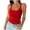 Red, variant on Huowey Women Solid Color Tank Top Sleeveless V-Neck Vest Yoga Performance Stretchy Layering Padded Casual Shirts Soft Underwear Lingerie Camisole Basic Cami Undershirt Basic Workout Clothes,White,Xl