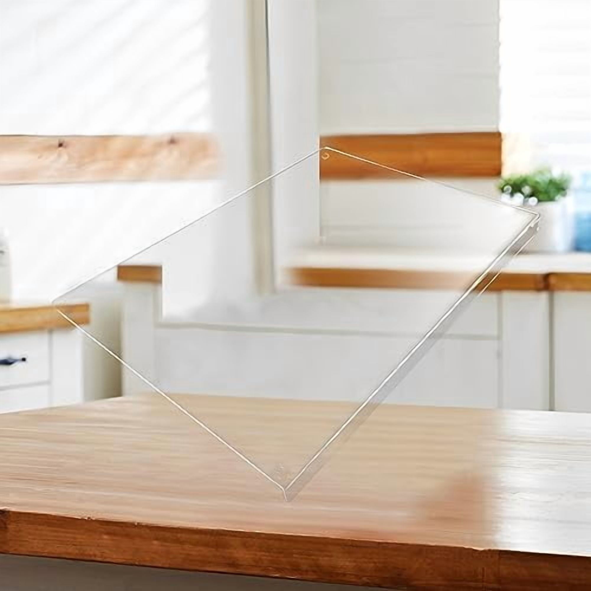Large Acrylic Cutting Board 24" x 17" for Kitchen With Lip, Clear Non Slip Chopping Board, Countertop Protector