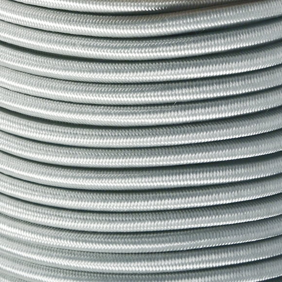 West Coast Paracord Marine Grade Shock Cord 1/4-inch - Lengths up to 1000 feet - Made in USA (25 Feet, Silver Gray)