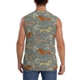 thumbnail image 4 of Haiem Men's Dachshund Dog Bird Print Tank Tops Summer Sleeveless Cut Off Workout T-Shirts Fitness Vest Athletic Undershirts-Small, 4 of 8